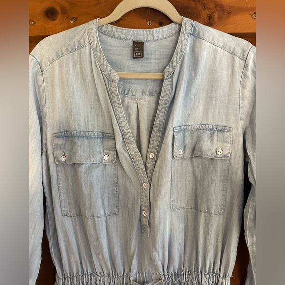 Gap Chambray Jean Shirt Dress Sz S - Picture 3 of 8
